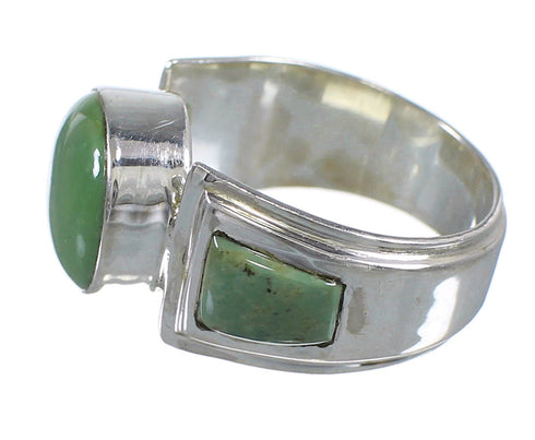 Authentic Sterling Silver And Turquoise Ring Size 6-3/4 RX81007